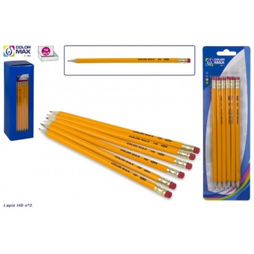 SET 6 CRAYONS HB AVEC GOMME