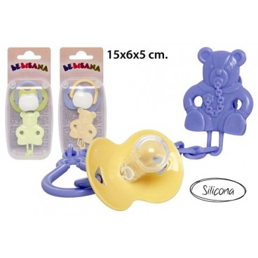 2000962 SUCETTE + CLIP TETINE SILICONE (20 PIECES)