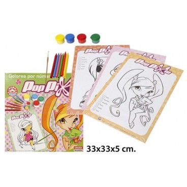 2000973 POPPIXIE. COLORIER PAR NOMBRE (10 PIECES)