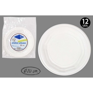 2002190 ASSIETTE 20CM B/12 ECO (96 PIECES)