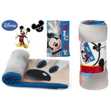 PLAID POLAIRE 100X150 CM - MICKEY ( 12 PIECES)