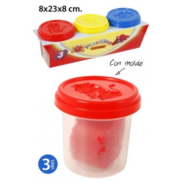 2002456 SET 3 BOTES PLASTILIN(JU6994) (24 PIECES)