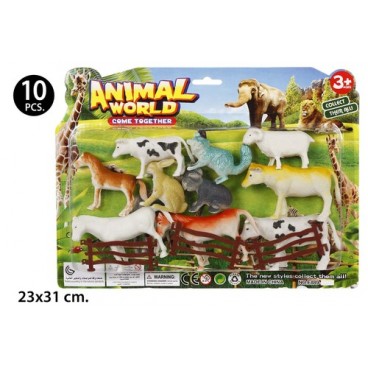 2002560 BLIST. 10 ANIMALES SURT. GRANJ (JU8 (72 PIECES)