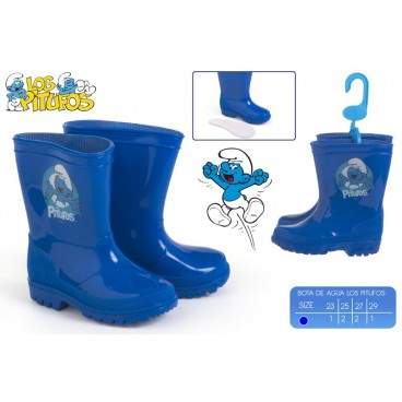 BOTTES D'EAU PVC - SCHTROUMPF - TAILLE 23-29 ( 6 PIECES)
