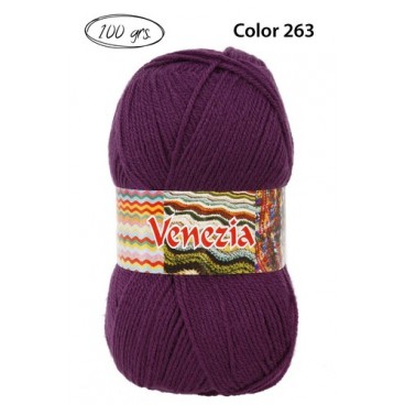 2004066 LANA VENEZIA MORADA C.263 100 G (50 PIECES)