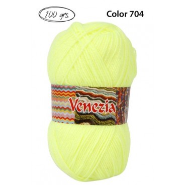 2004068 LANA VENEZIA AMARILLO C.704 100 G (50 PIECES)
