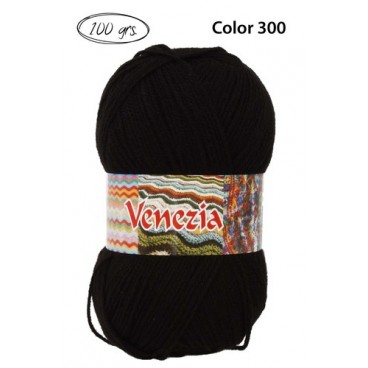2004072 LANA VENEZIA NEGRA C.300 100 G (50 PIECES)