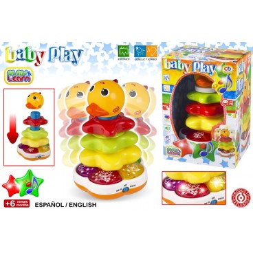 JEU CANARD ÉDUCATIF LUMIÈRE ET SON +6 MOIS - COLOR BABY ( 6 PIECES)