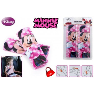 PACK 2 PROTECTEURS CEINTURE VOITURE - MINNIE ( 12 PIECES)