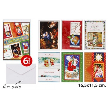 2005235 CARTE NO‰L 6UNT A/ENVELOPPE (144 PIECES)