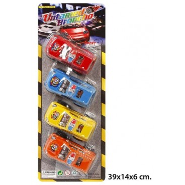 2005399 BLISTER 4 JEEPS PULL BACK (JU7780) (72 PIECES)