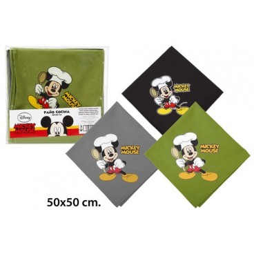 2005404 TORCHON CUISINE(50X50)BƒCHE MICKEY (72 PIECES)