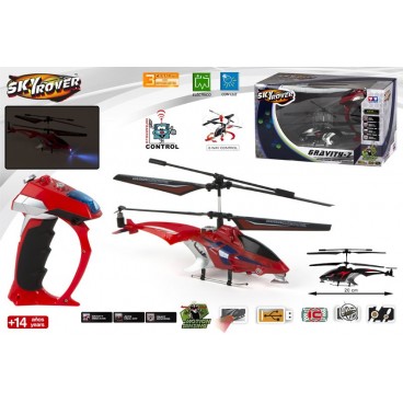 HÉLICOPTÈRE R/C 20 CM/3 CAN / GYRO/GRAVITY-Z-SKY ROVER 2/S ( 4 PIECES)