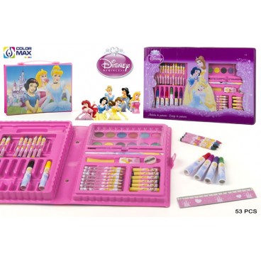 MALETTE PEINTURE 53 PCS - PRINCESSES ( 12 PIECES)