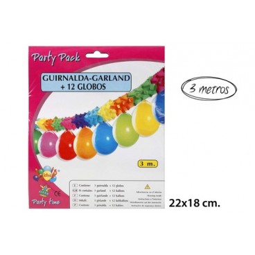 2005993 GUIRNALDA PAPEL +12 GLOBOS PA-54 (144 PIECES)