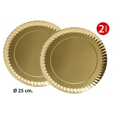 2006032 2 ASSIETTE DOR‚ 25CM (20 PIECES)