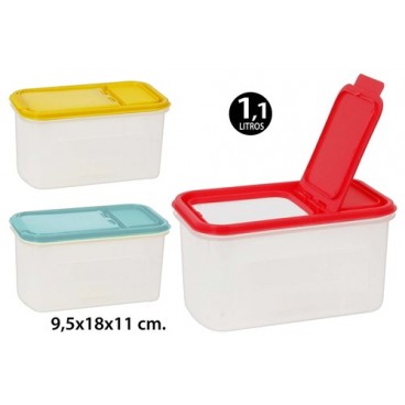 2006175 POT RECTAN. AVEC COUVERCLE 1.1L (114 PIECES)