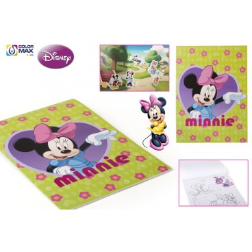 DESSINS À COLORIER + STICKERS - MINNIE ( 48 PIECES)