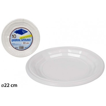 2006225 ASSIETTE PLAST.22CM.10PC. (96 PIECES)