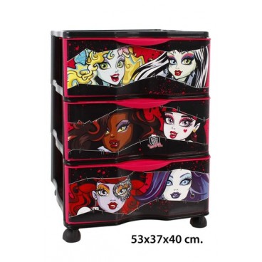 2006291 CHIFFONIER 3 TIROIR MONSTER HIGH (1 PIECES)