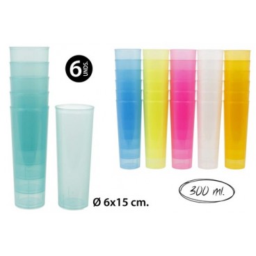 2006379 VERRE TUBE 300PP COULEURS 6UNDS (60 PIECES)