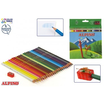AL000658 - ÉTUI 24 CRAYONS COLORIAGE ALPINO ( 24 PIECES)
