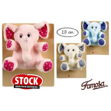 2006652 PELUCHE 20CM ELEPHANT FAMOSA-760012114 (48 PIECES)