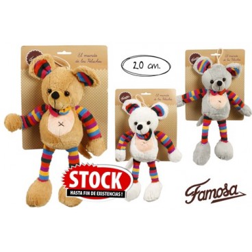 2006653 PELUCHE 20CM SOURIS FAMOSA-760012124 (48 PIECES)