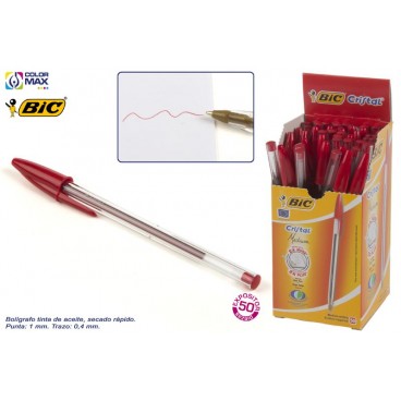 8373619 - STYLO BIC CRISTAL - BOÎTE 50 ROUGE ( 200 PIECES)