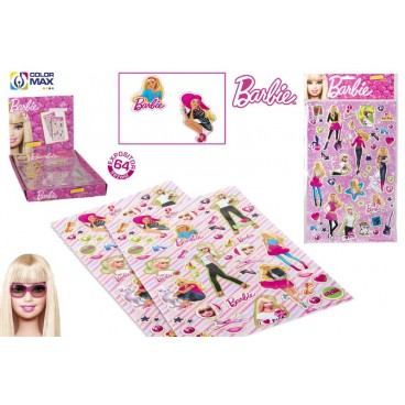 STICKERS 33X21 CM - DISPLAY 64 - BARBIE ( 192 PIECES)