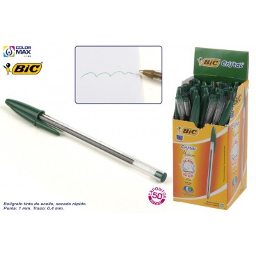8373629 - STYLO BIC CRISTAL - BOÎTE 50 VERT ( 200 PIECES)