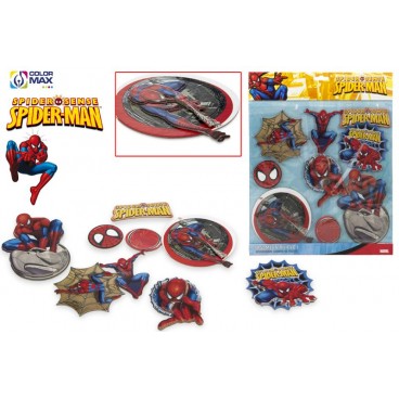 SET 4 STICKERS 3D - SPIDERMAN ( 48 PIECES)