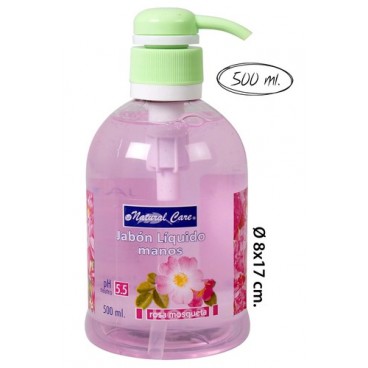2006792 SAVON FLACON-POMPE 500ML ROSE MUSQUEE (12 PIECES)