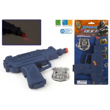 BLISTER PISTOLET ÉLECTRIQUE POLICE AVEC LUMIÈRE ET SON ( 24 PIECES)