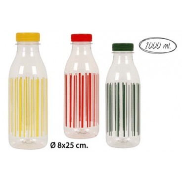 2006910 BOUTEILLE PET 1L DECORE (12 PIECES)