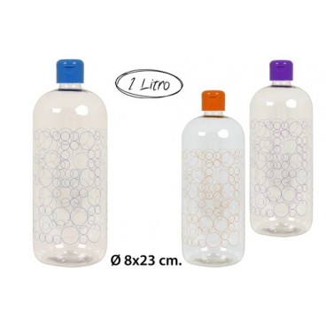 2006912 BOUTEILLE PET 1L BOUCHON FLIP-TOP DECORE (12 PIECES)