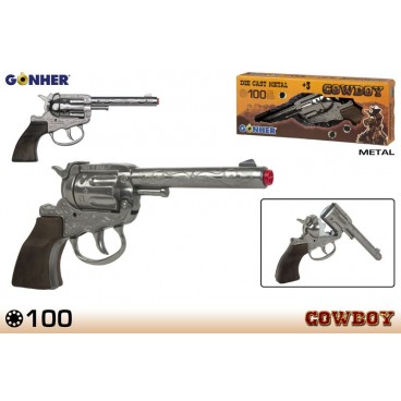 REVOLVER COWBOY MÉTAL - GONHER ( 12 PIECES)