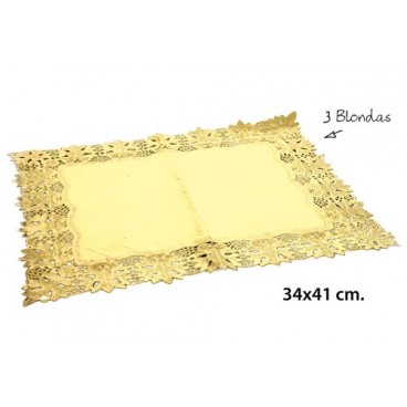 2007288 3 NAPPERONS D'ORE 34X41CM (20 PIECES)