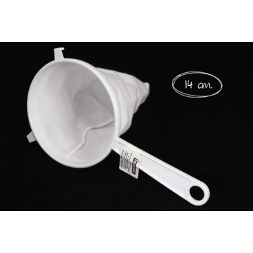 2007407 PASSOIRE FLANELLE 14CM BLANC (48 PIECES)