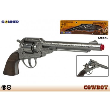 REVOLVER COW-BOY 8 TYRS MÉTALISÉ ( 12 PIECES)