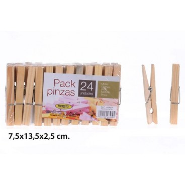 2008203 PACK 24 PINZAS MADERA (48469) (120 PIECES)