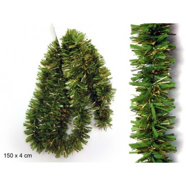 2008606 MINI-BOA DE NO‰L VERT-ORO 150X4CM (24 PIECES)