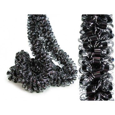 2008612 SILVER-NOIR BOUCLE BOA 2PCS 180X8CM (10 PIECES)