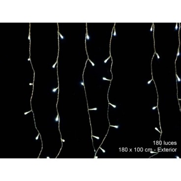2008647 180 LED LUMIŠRES BLANCHES RIDEAUX (12 PIECES)