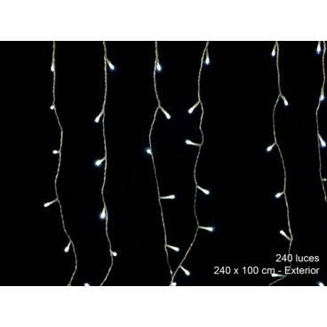 2008648 240 LED LUMIŠRES BLANCHES RIDEAUX (12 PIECES)