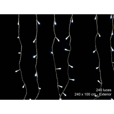 2008650 240 LED LUMIŠRES 8 FONCTIONS BLANC (12 PIECES)