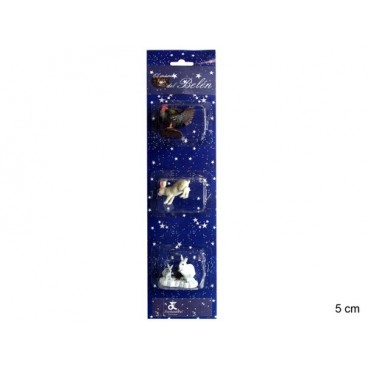 2008670 3PCS ANIMAUX ASSORT. 5CM (48 PIECES)