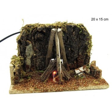 2008686 SCENE DE FEU A/ LA LUMIERE 20 X 15CM (24 PIECES)