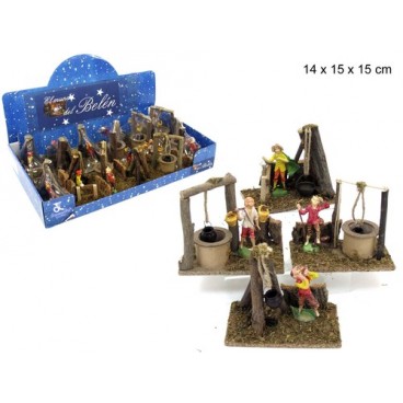 2008694 FIGURES PUITS ET FEU DE JOIE 4/M 14X8X13CM (48 PIECES)