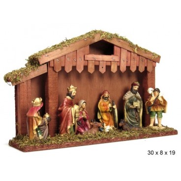 2008708 9PCS NATIVITE 30X8X19CM (8 PIECES)